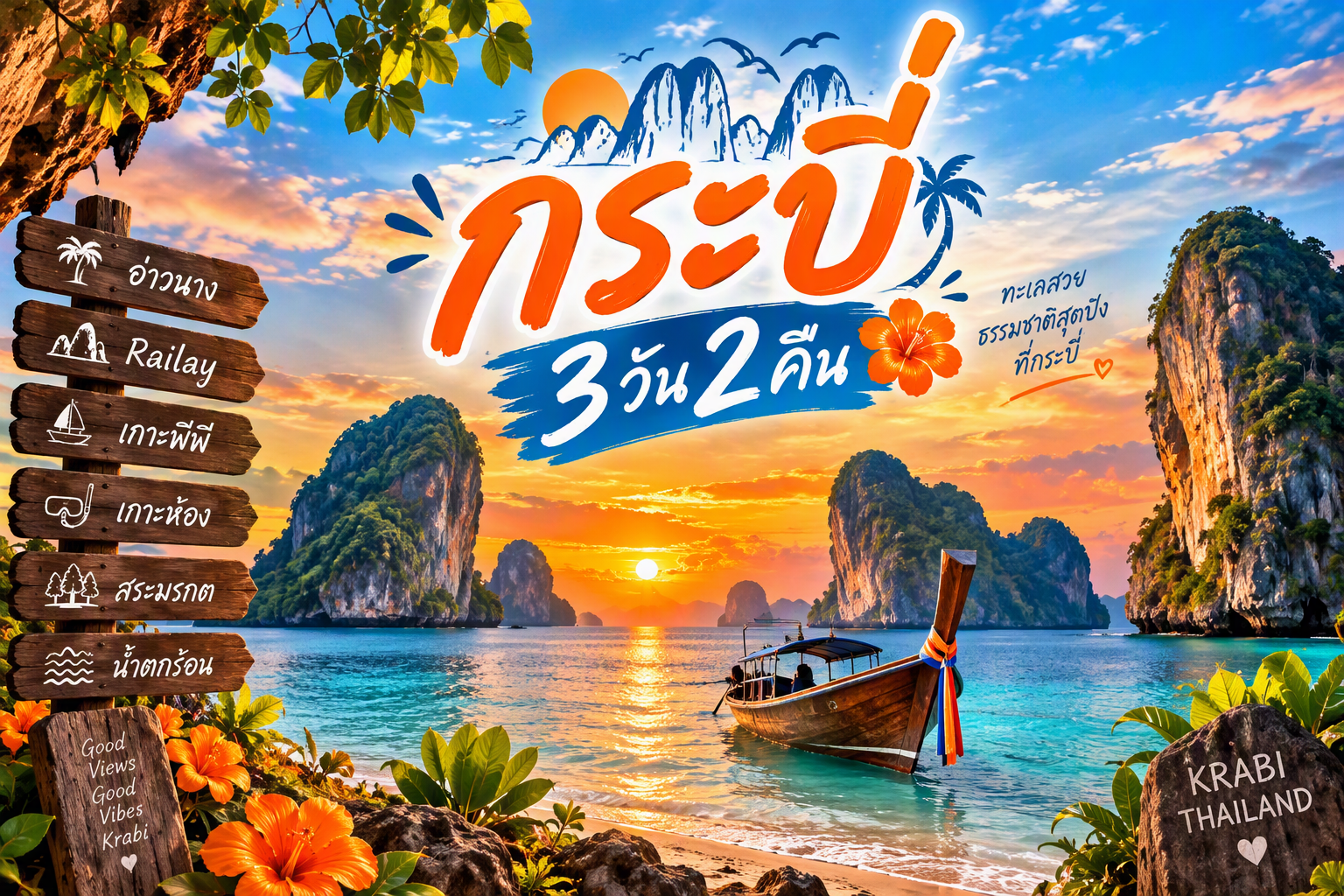 กระบี่ FUN & Easy Package ✈️ตั๋วเครื่องบิน + ที่พัก 3 วัน 2 คืน @Bluesotel Krabi Aonang Beach