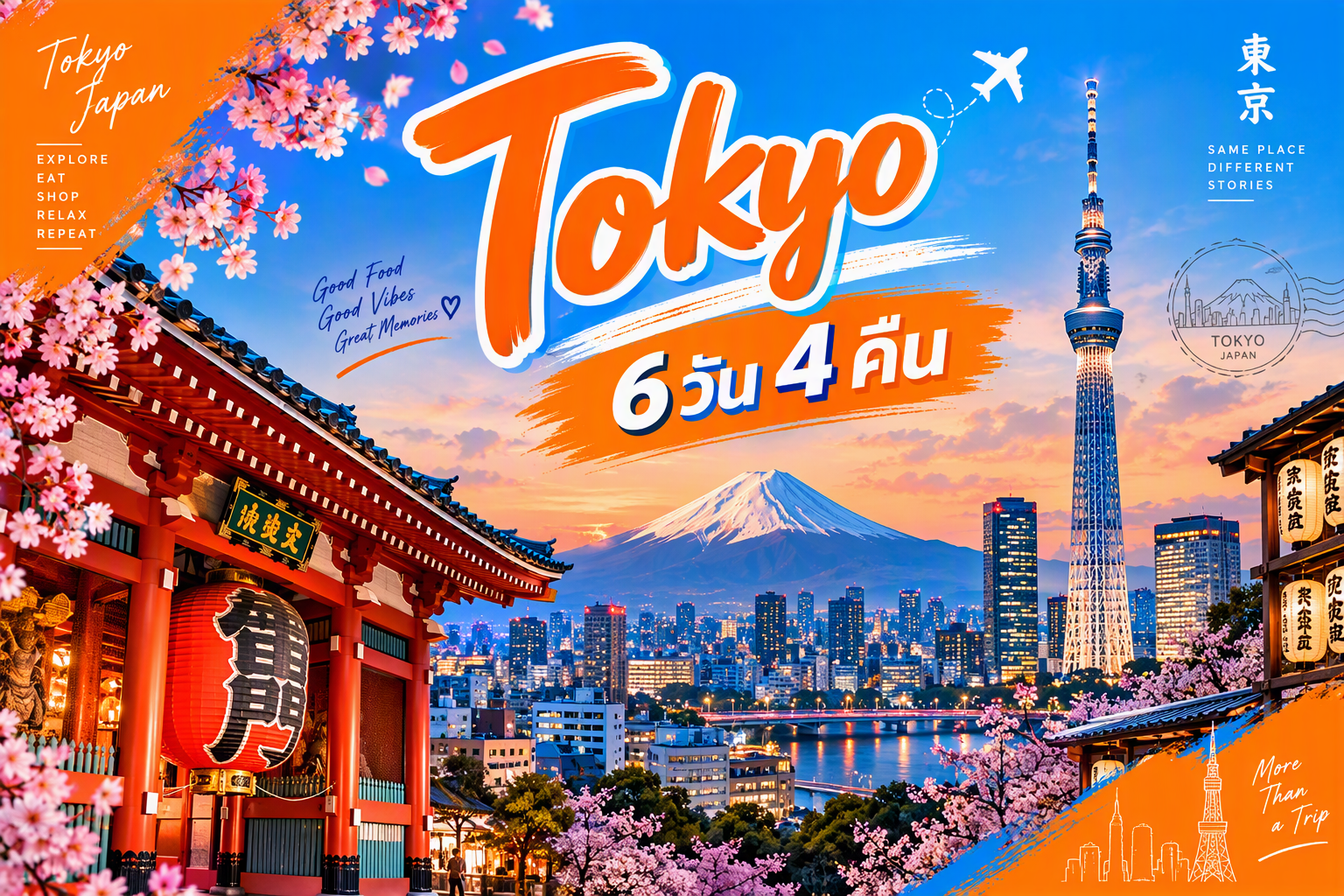 โตเกียว FUN & Easy Package🎌ตั๋วเครื่องบิน + ที่พัก 6 วัน 4 คืน @HOTEL MYSTAYS Higashi-Ikebukuro