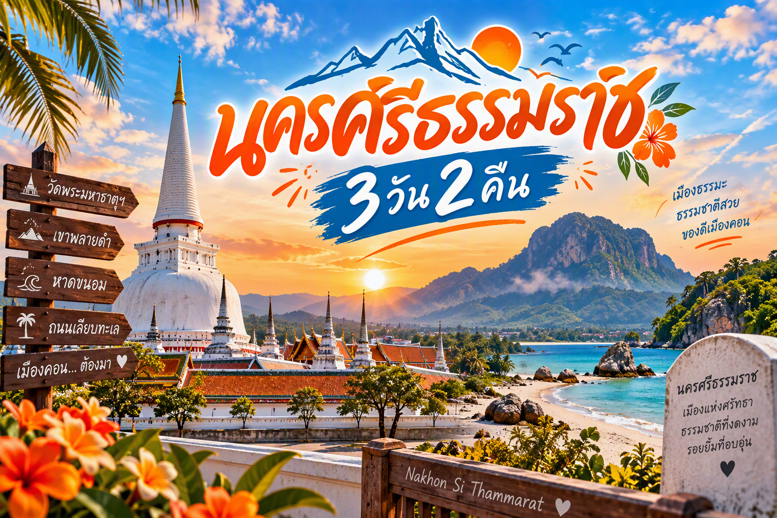 นครศรีธรรมราช FUN & Easy Package ✈️ ตั๋วเครื่องบิน + ที่พัก 3 วัน 2 คืน @The Twin Lotus Hotel