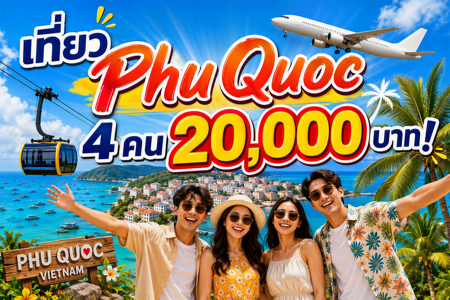 ฟู่โกว๊ก FUN & Easy Package 💗✨ ตั๋วเครื่องบิน + ที่พัก 3 วัน 2 คืน @An Phu Hotel *ซื้อ2แถม2 ❗️