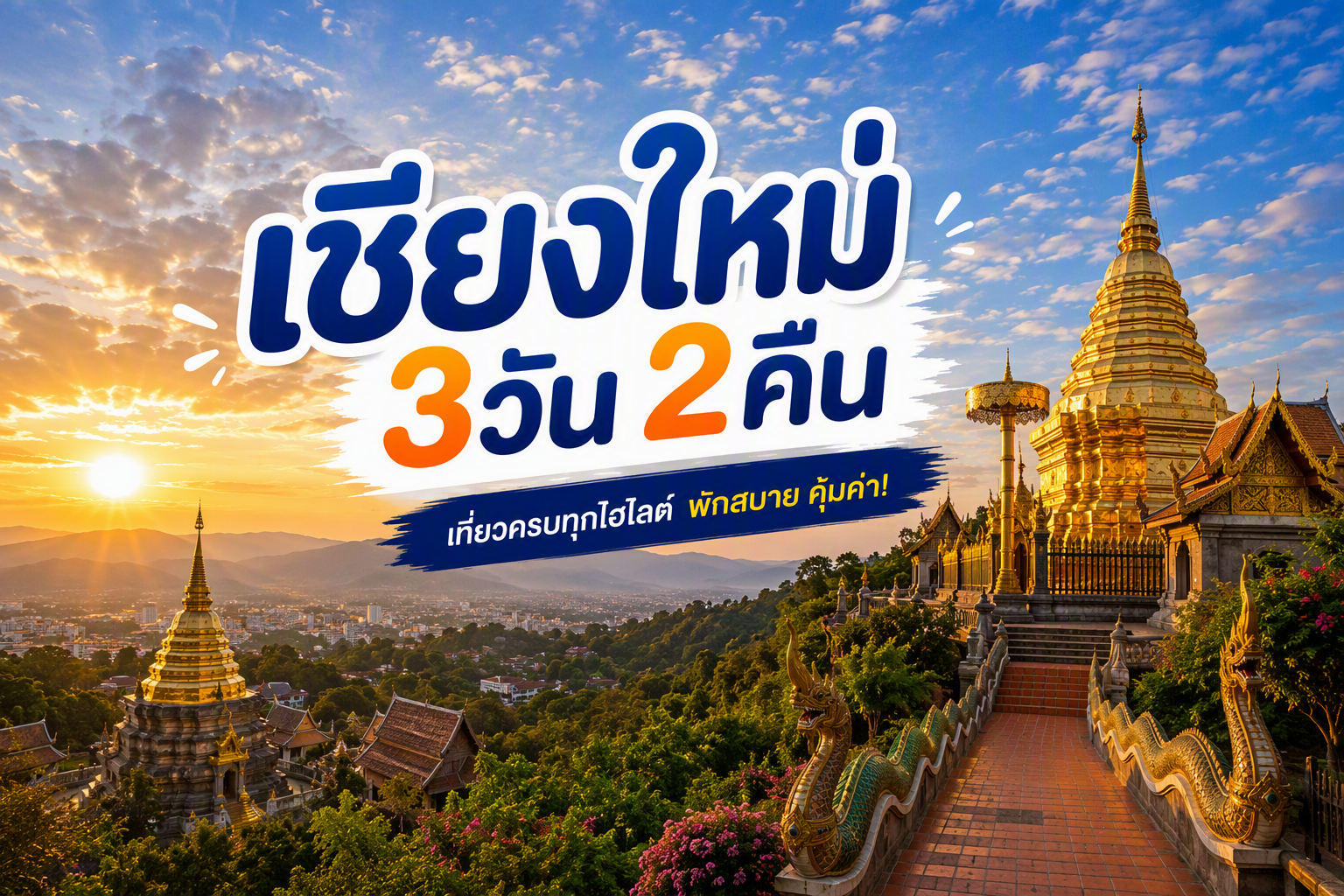 เที่ยวไทยกับสกายฟัน ✨ เชียงใหม่ FUN & Easy Package ตั๋วเครื่องบิน + ที่พัก 3 วัน 2 คืน @Maraya Hotel & Resort