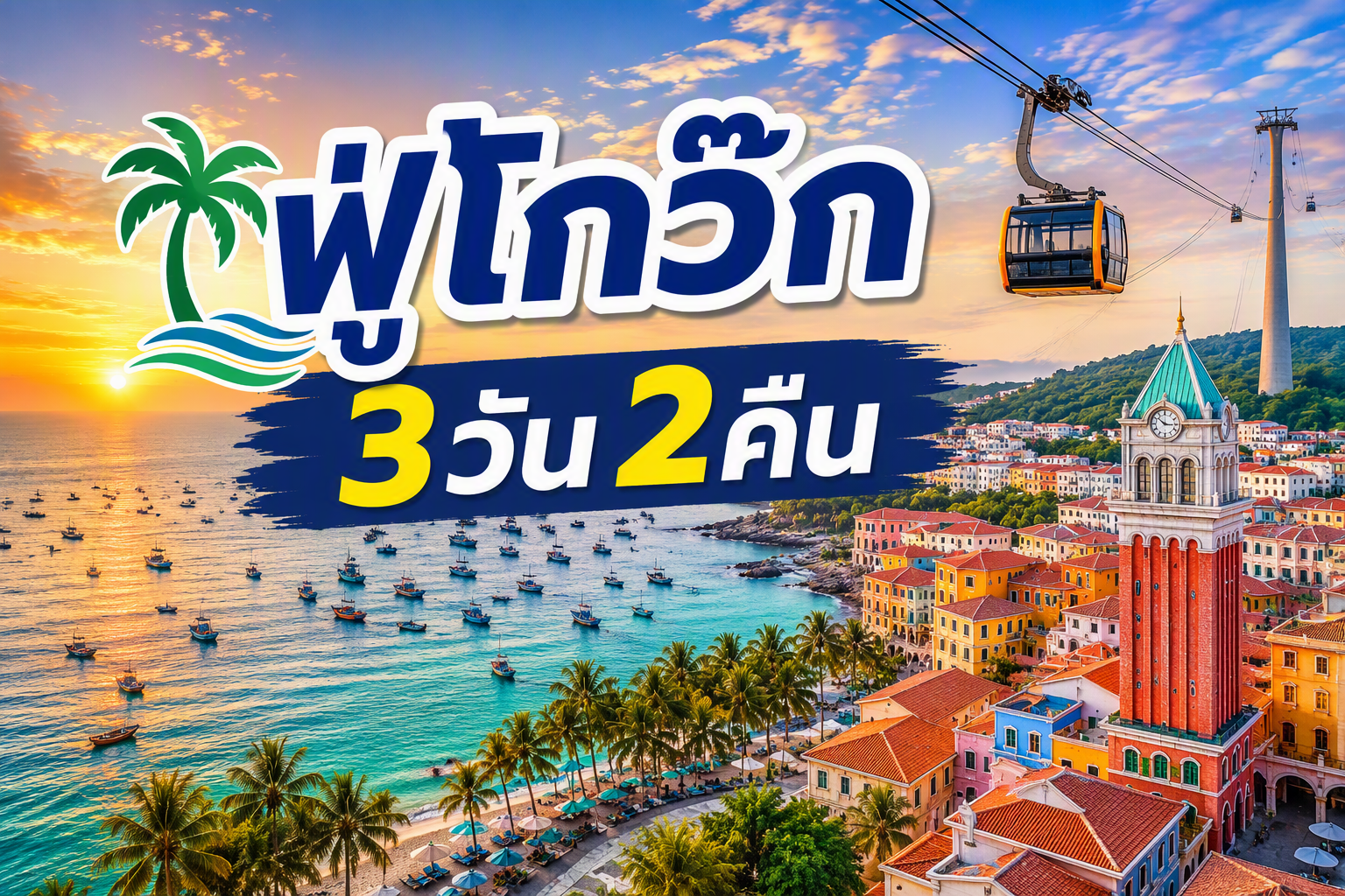 ฟู่โกว๊ก, เวียดนาม FUN & Easy Package ❤️ตั๋วเครื่องบิน + ที่พัก 3 วัน 2 คืน @Ocean Pearl Phu Quoc